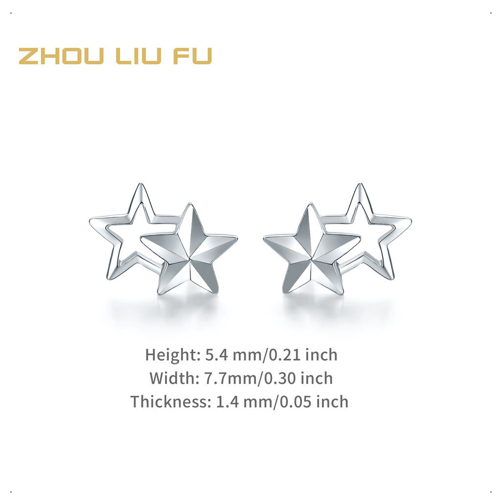 950 Platinum Earrings Star 1.3-1.6g PT093963