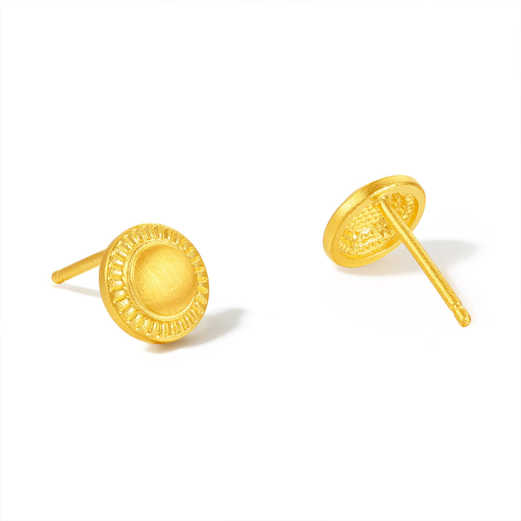 "Tracer" 999 24K Gold Earrings 1.8-2.2g A0912246