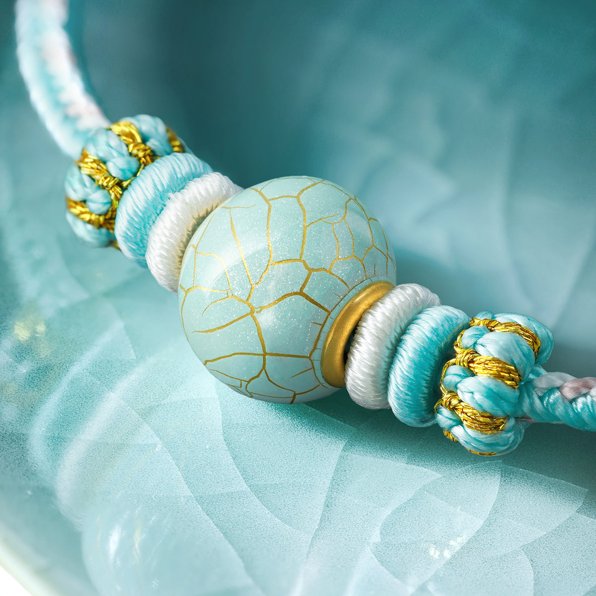 "Chinese Culture Collection - Ru Ware" 999 24K Gold String Bracelet String Bracelet Round 0.8-1g A1750029