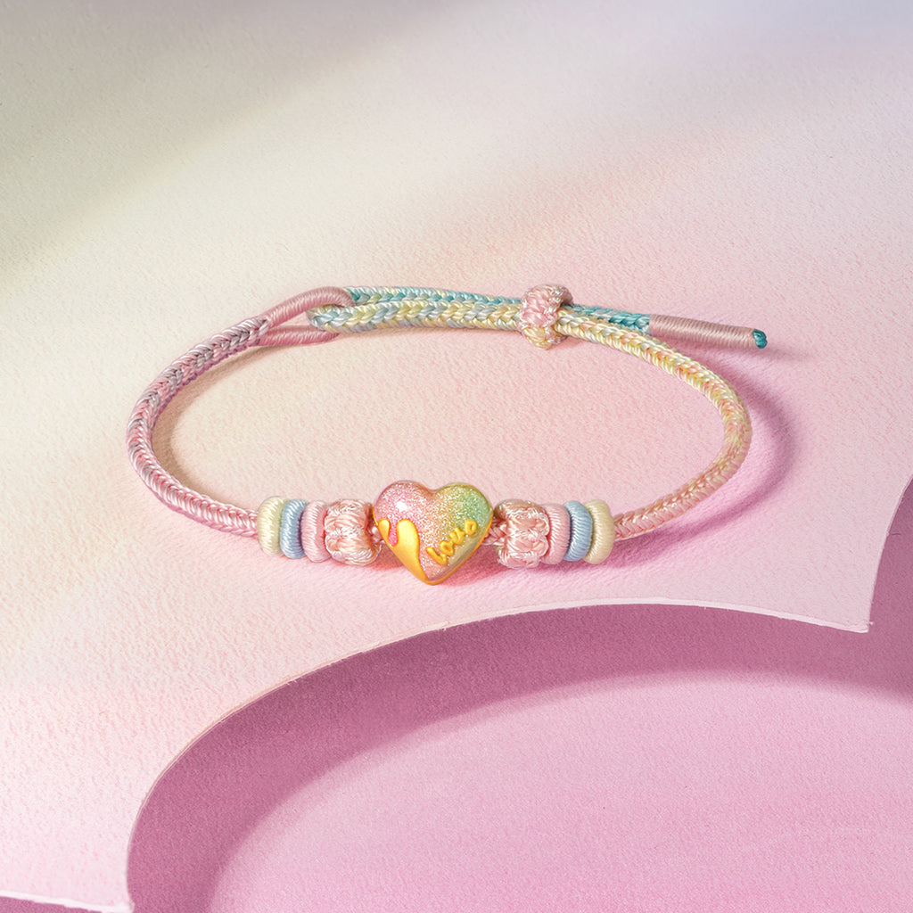 「波普舞」24K 黃金心形手鍊 0.7-0.9克 A1621581