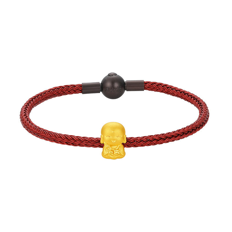 "Jiuhua Mountain" 999.9 24K Solid Gold Charm Bracelet A1614655