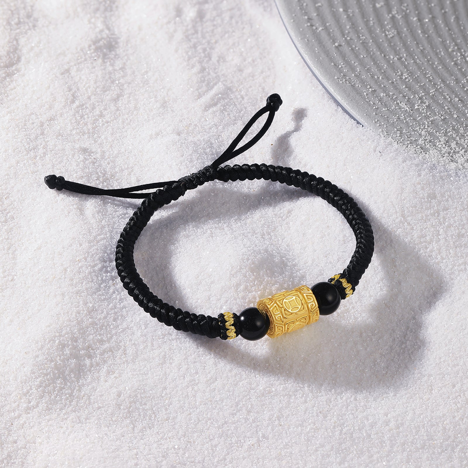 24K Gold String Bracelet 1.4-1.7g A1713143