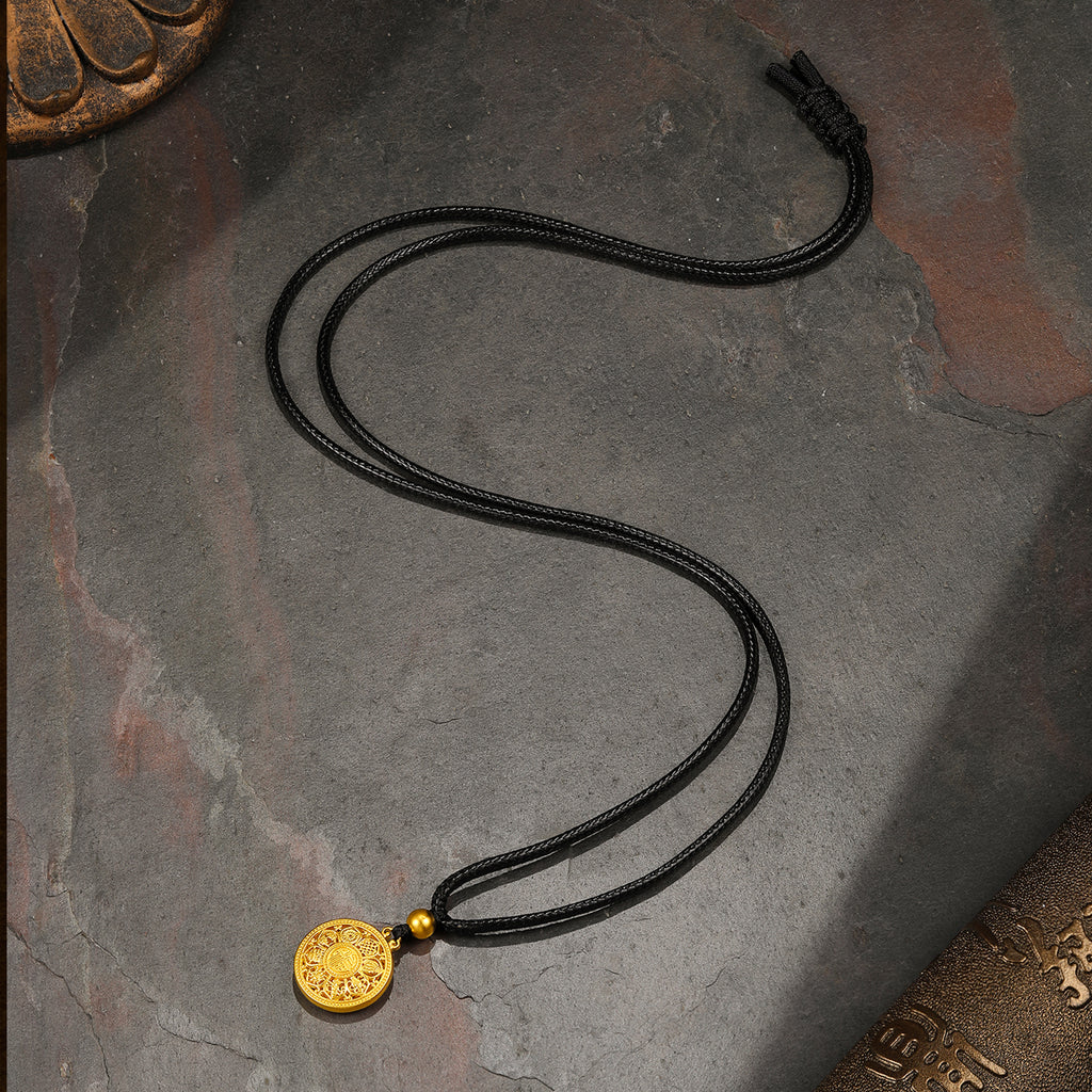 「古董金」999.9 24K金吊墜項鍊 3-5克 A0413202