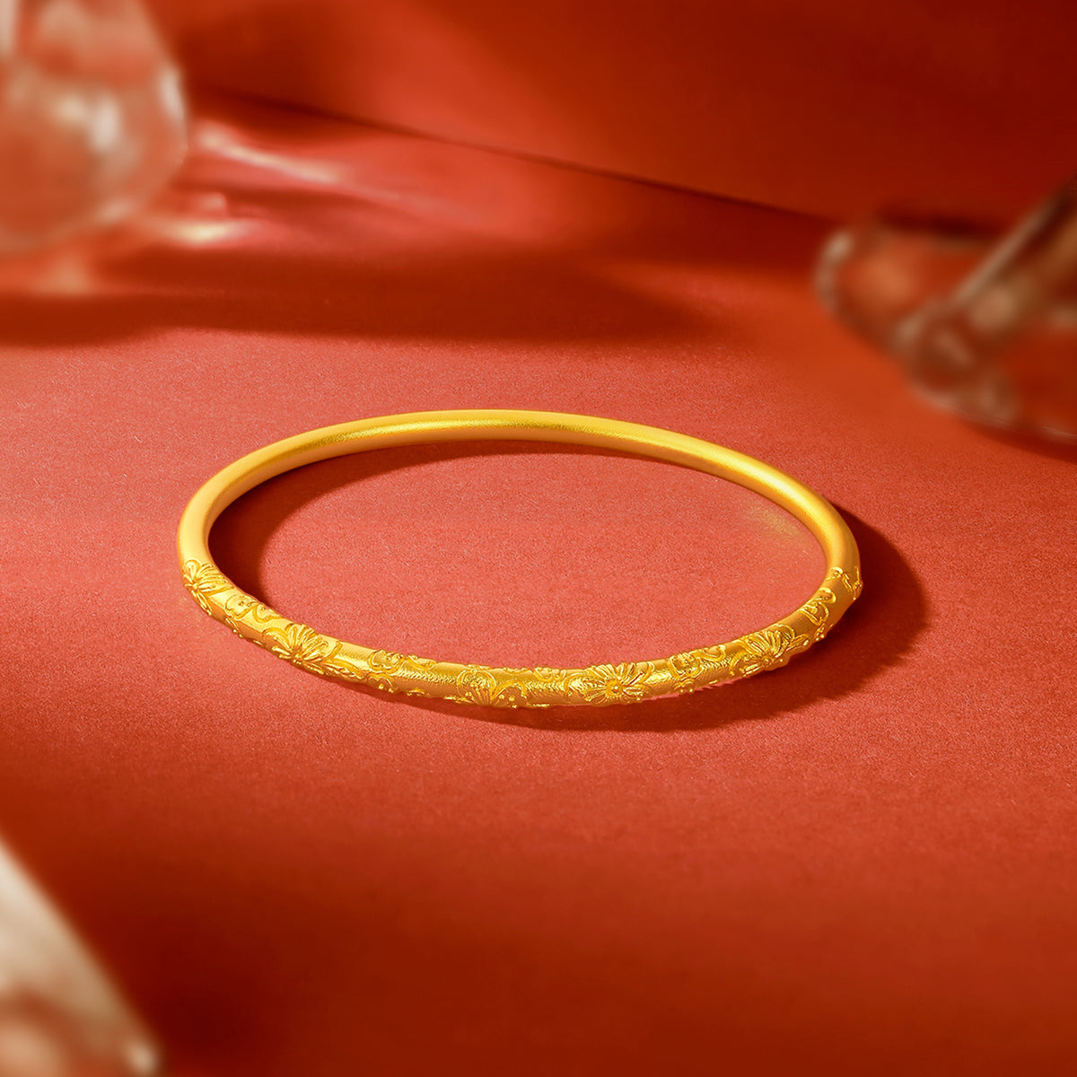 999 24K Gold Bangle Bracelet 30-36g A1012815