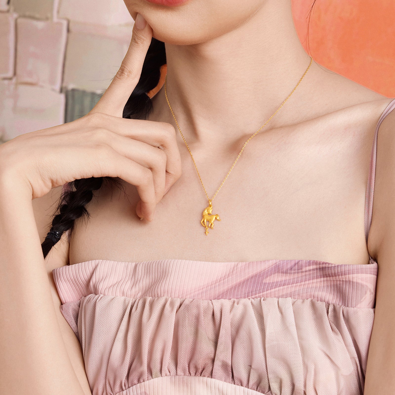 'Year of the Horse' 24K Gold Pendant Horse 2.3-2.6g A0415545