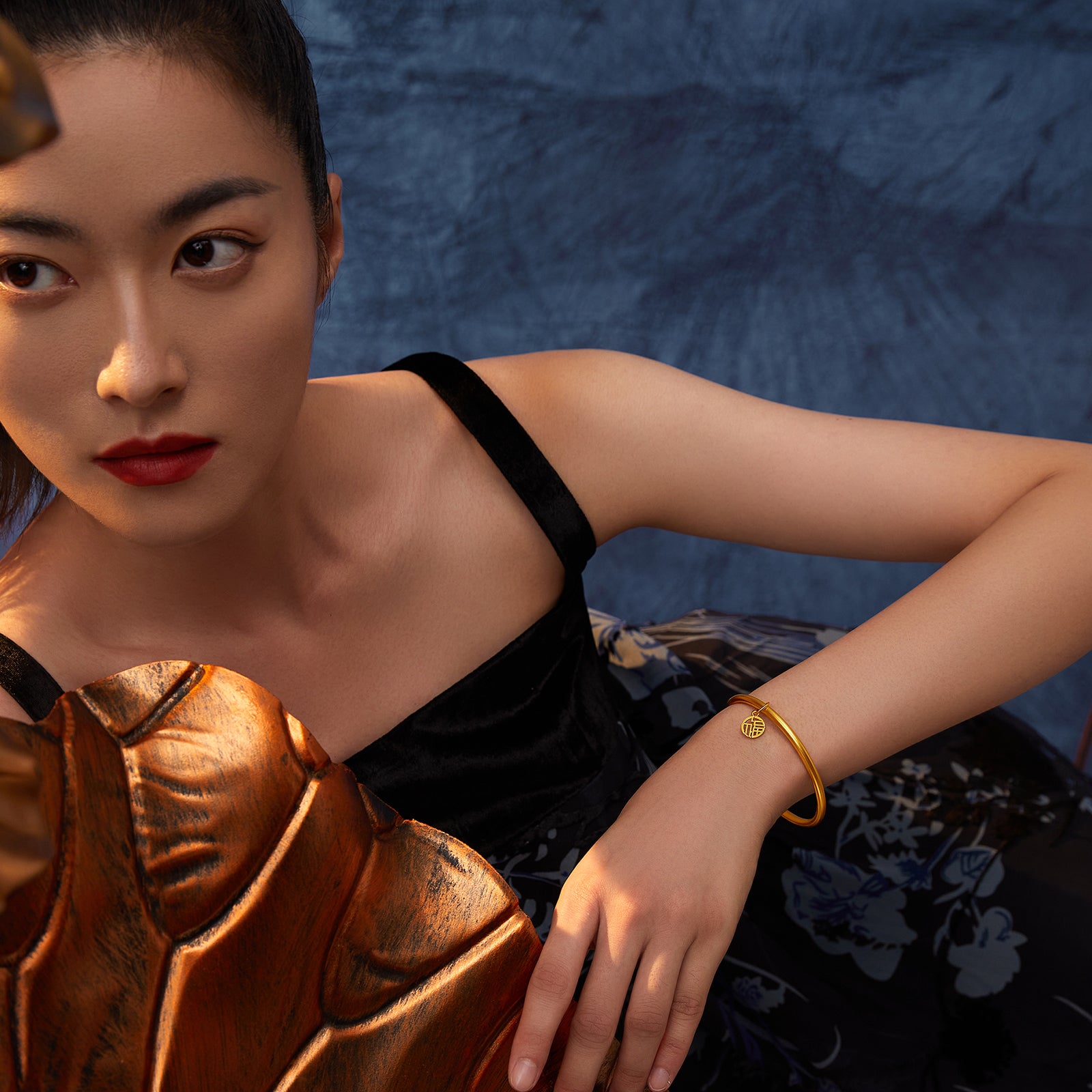 Antiquity Gold' 999.9 24K Gold Bangle Bracelet 9-13g A1013503