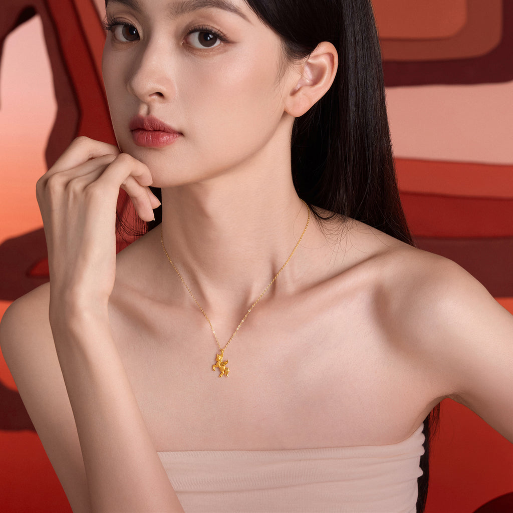 'Year of the Horse' 24K Gold Pendant Horse 2-2.3g A0415546