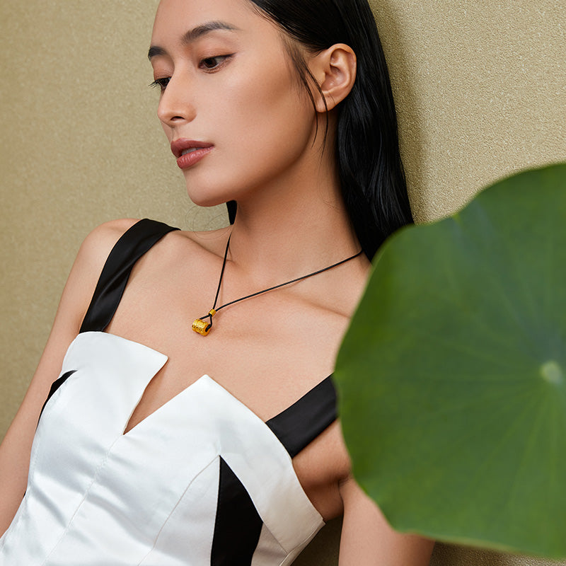 「古董金」999.9 24K金吊墜項鍊 17-18克 AA044784