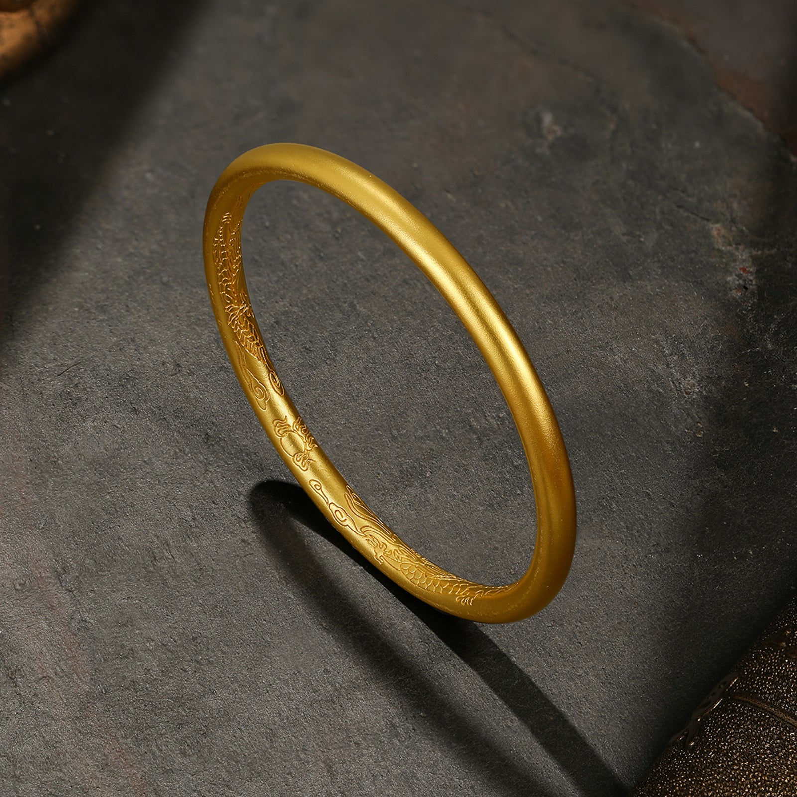Antiquity Gold' 999.9 24K Gold Bangle Bracelet 20-23g A1012449