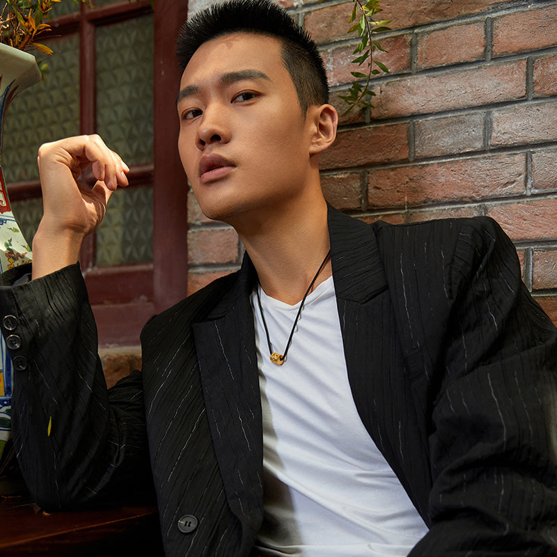 'Antiquity Gold' 999.9 24K Gold Pendant Necklace 20-22g AA043279