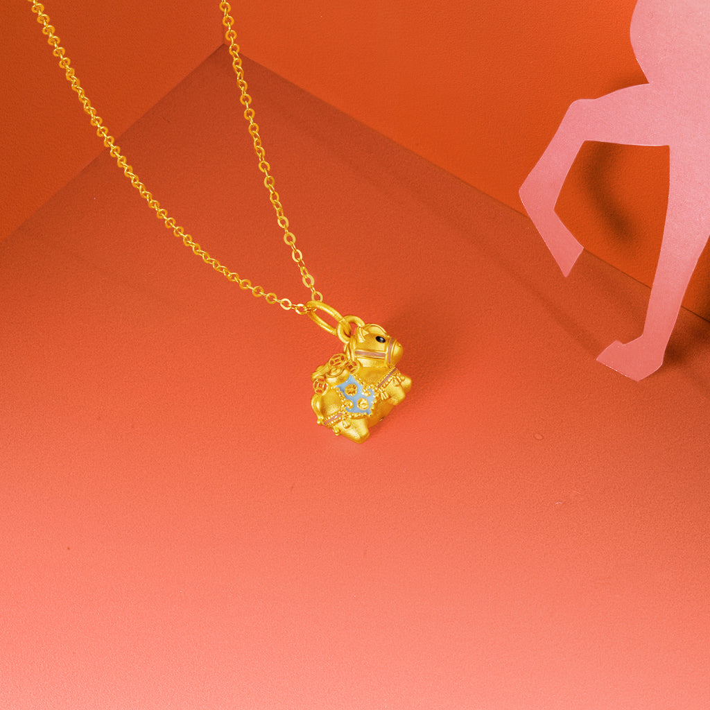 'Year of the Horse' 24K Gold Pendant Horse 1-1.3g A0422995