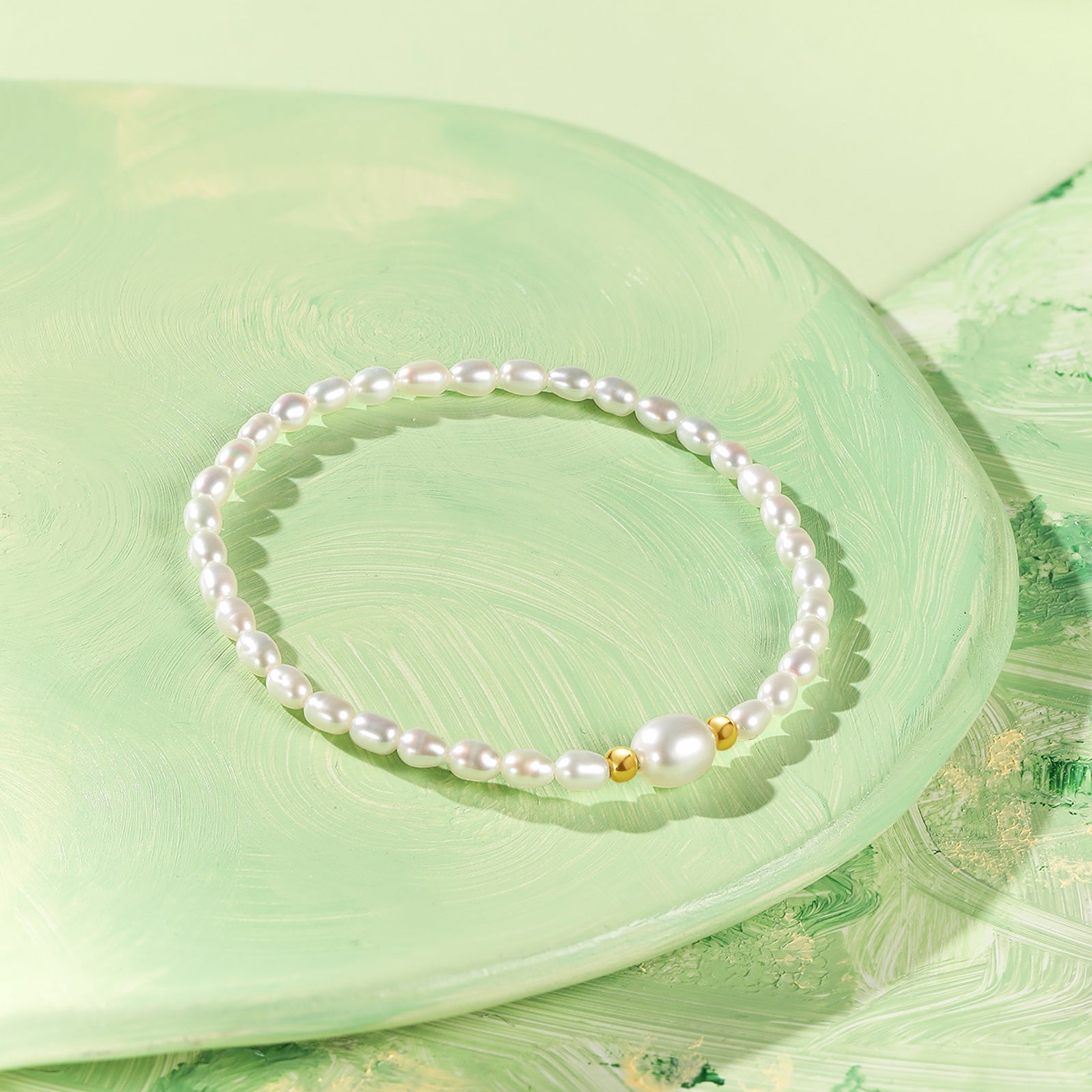 18K金珠串手鍊，珍珠，0.02-0.06克，貨號X1913024