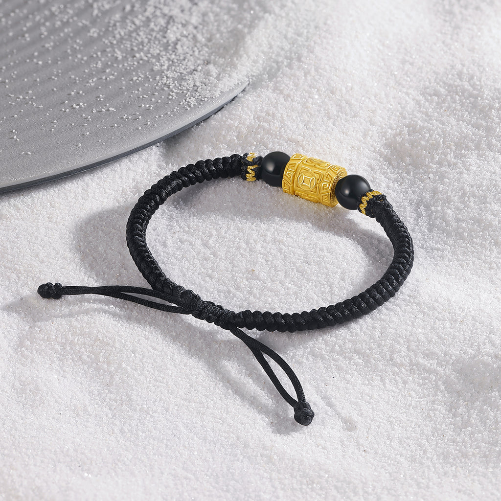 24K Gold String Bracelet 1.4-1.7g A1713143