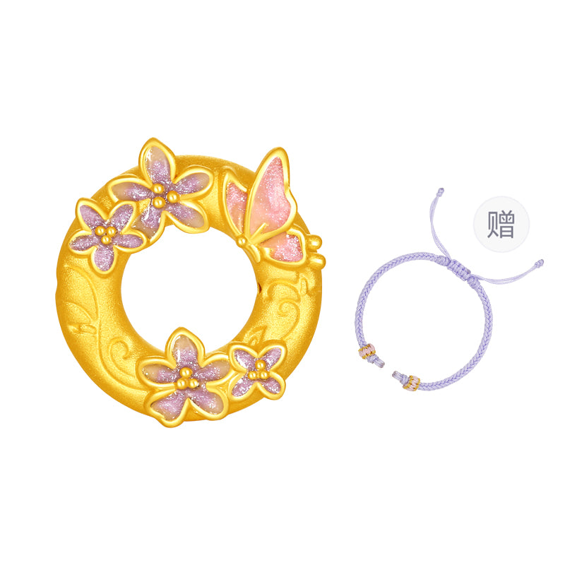 24K Gold String Bracelet Butterfly 0.7-1g A1749248