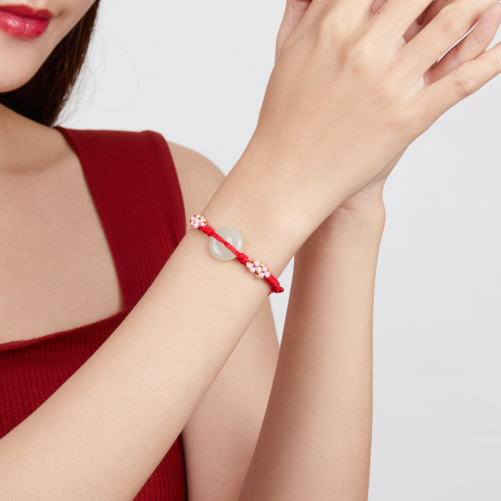 String Bracelet 16*16mm Peace Buckle Y178926