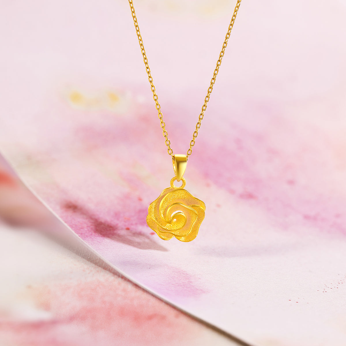 999 24K Gold Pendant Flower 2.8-3.3g A0413317