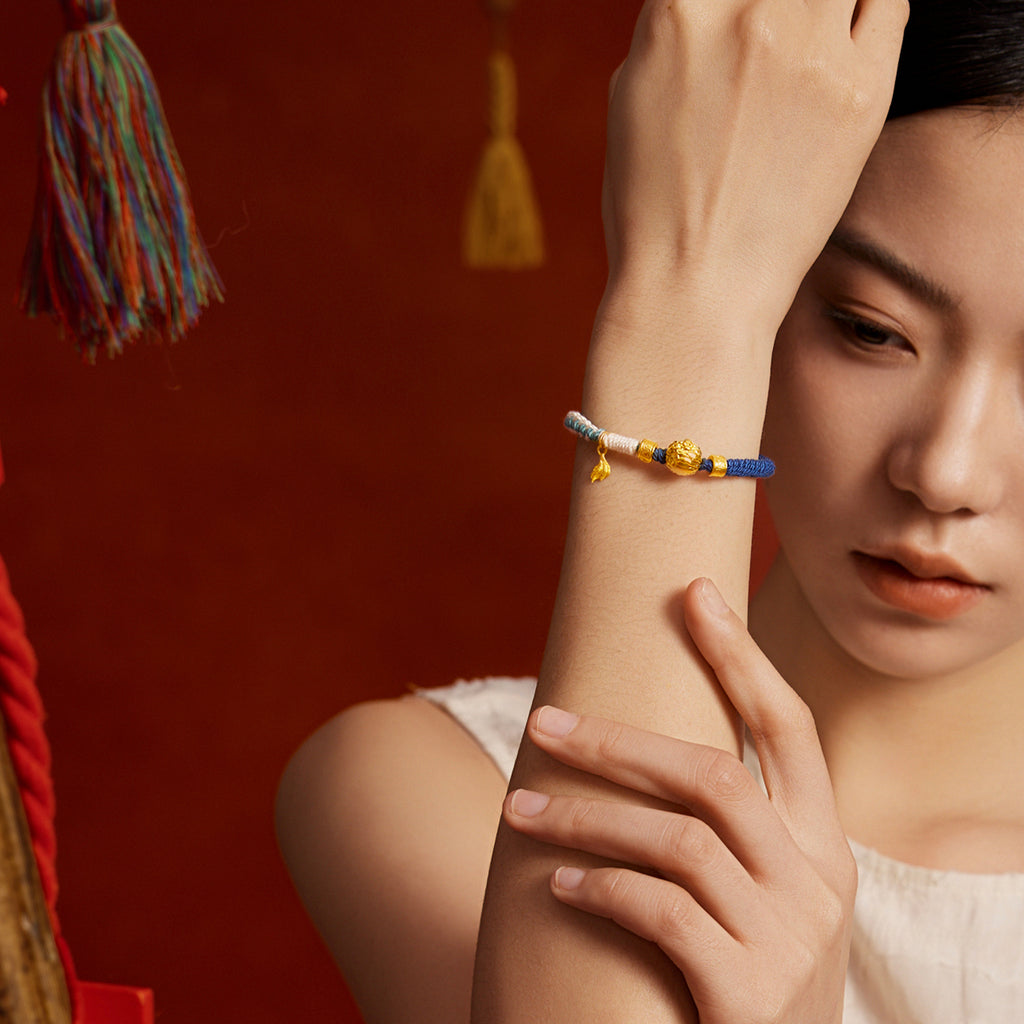 九華山 24K 金手鍊 地藏菩薩地頂山 A1715506