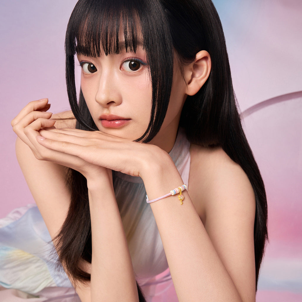 「Pop wu~」24K金吊飾手鍊花朵 0.5-0.65g A1615614