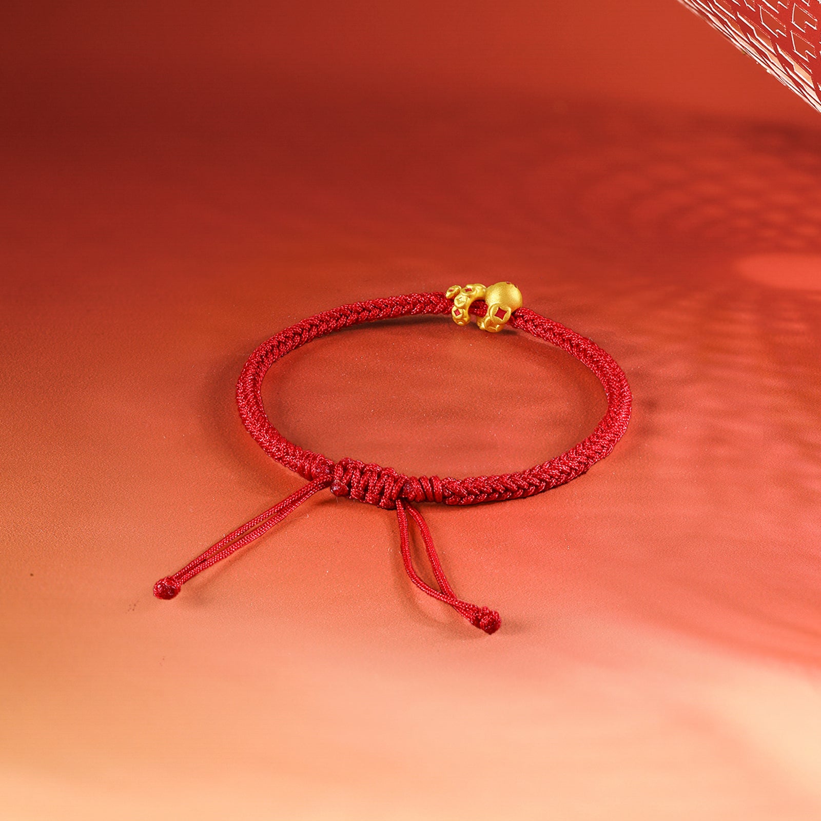 "Chinese Zodiac Snake" 24K Gold String Bracelet Snake 0.3-0.6g A1714864