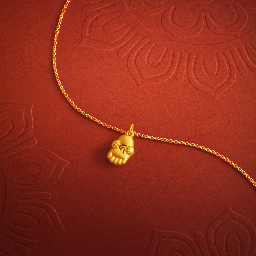 "Jiuhua Mountain" 24K Gold Pendant Mudras A0415256