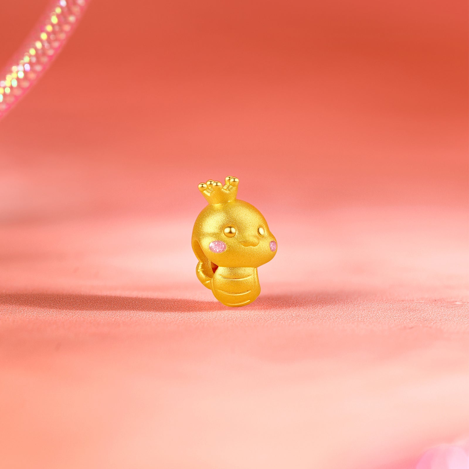 "Chinese Zodiac Snake" 24K Gold Charm Bracelet Snake 1-1.3g A1613097