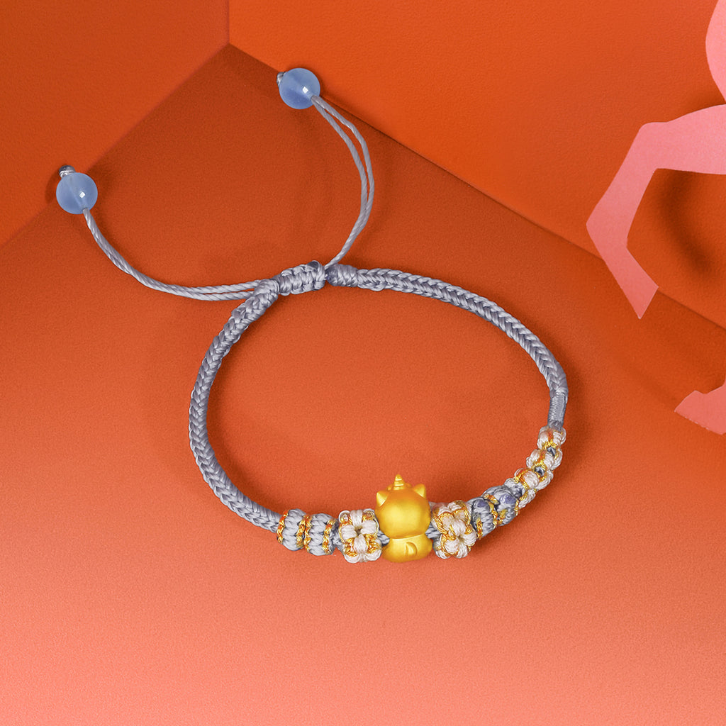 'Year of the Horse' 24K Gold Bracelet Horse Fortune Bag 0.6-0.8g 16cm-22cm A1715945