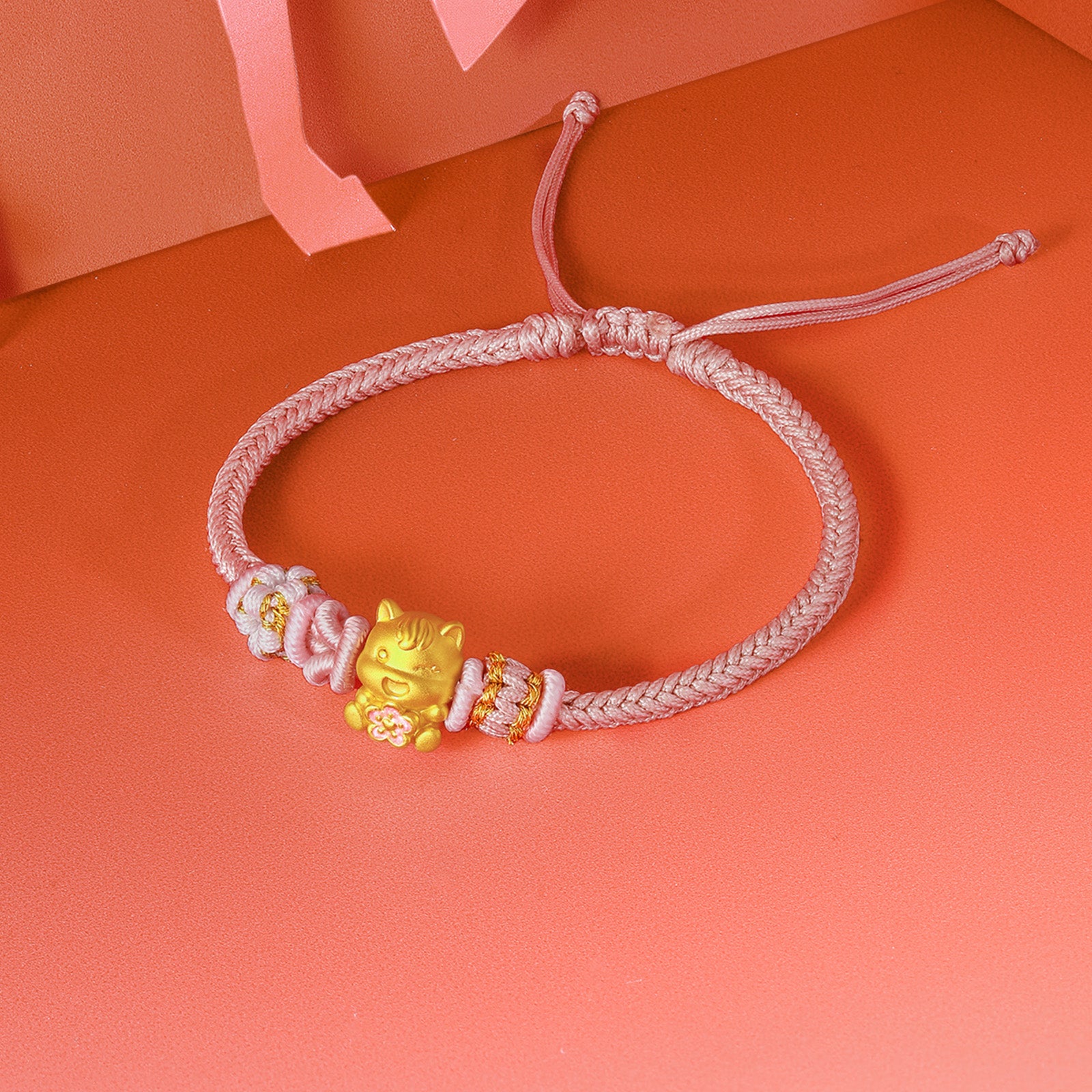 「馬年」24K金手鍊 馬形花飾 0.7-1克 16-22公分 A1715797