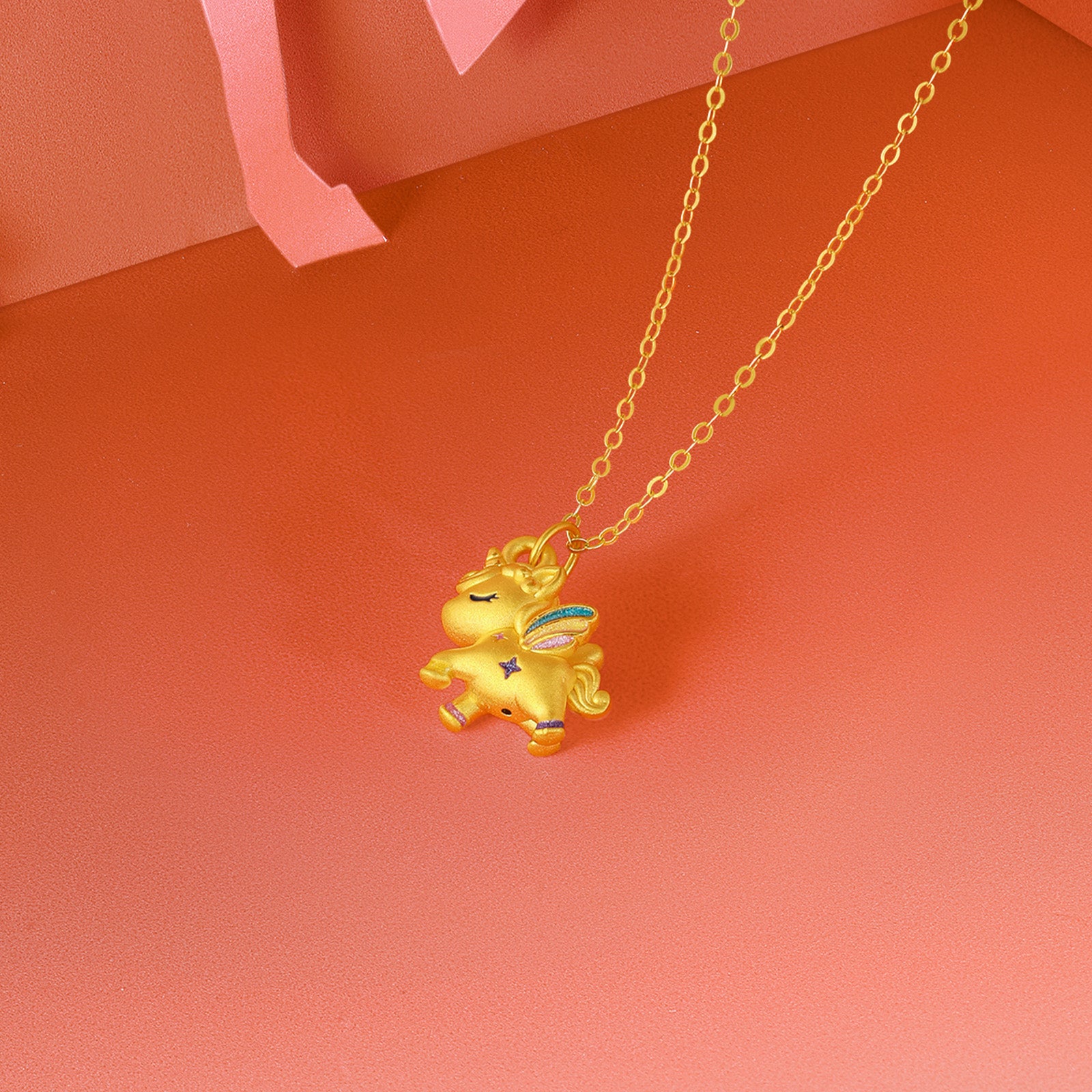 'Year of the Horse' 24K Gold Pendant Horse 1.1-1.3g A0415769