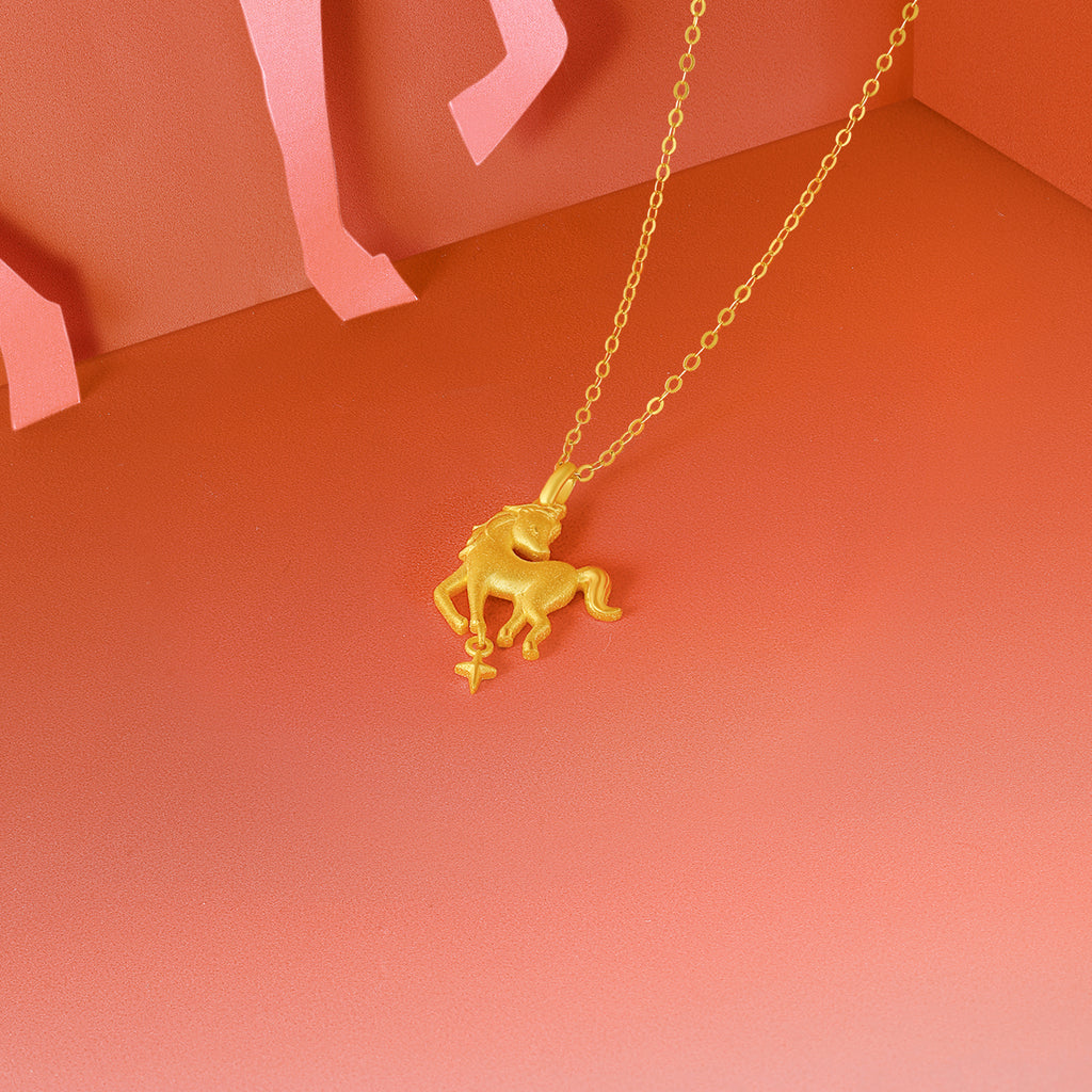 'Year of the Horse' 24K Gold Pendant Horse 2.3-2.6g A0415545