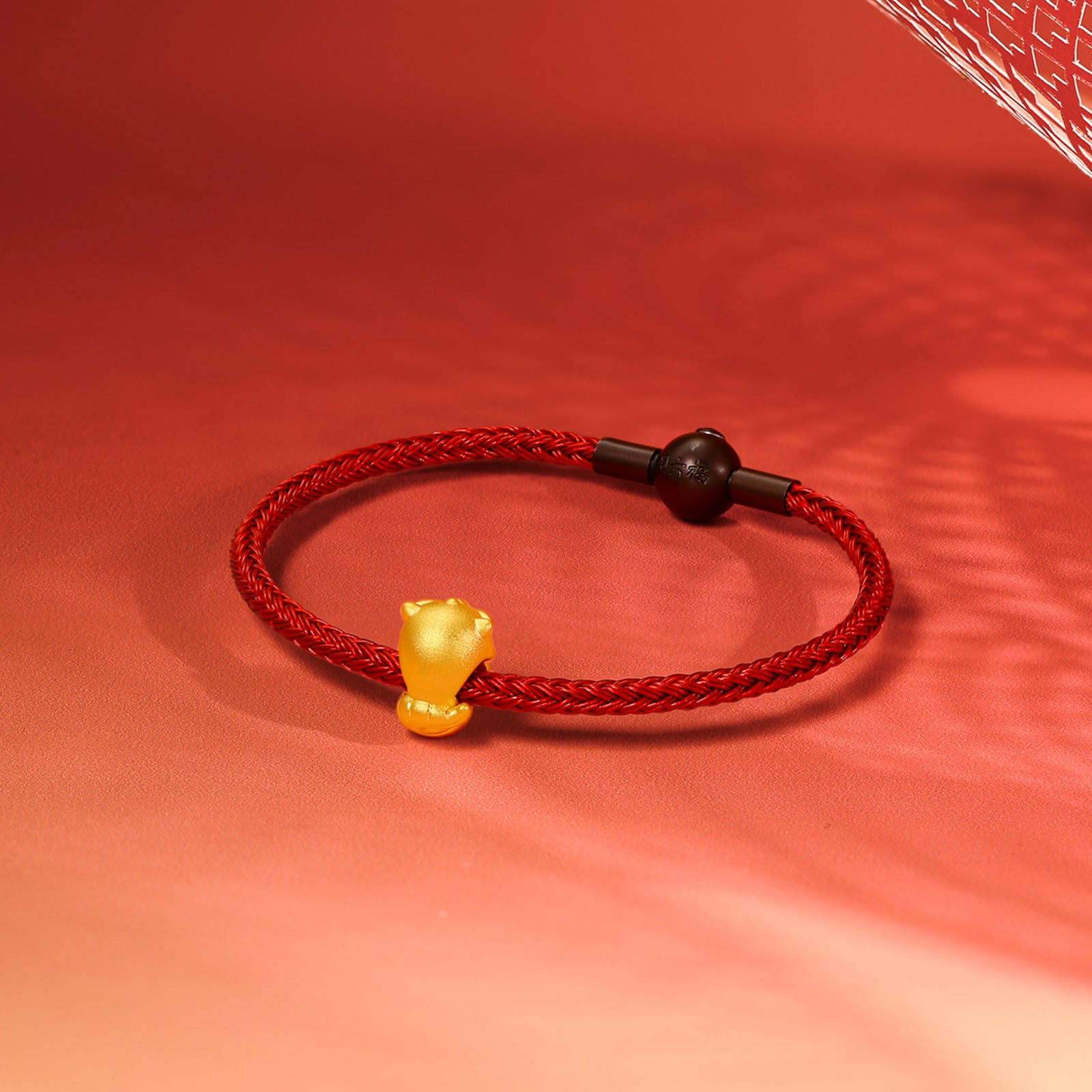 "Chinese Zodiac Snake" 24K Gold Charm Bracelet Snake 1-1.3g A1613098