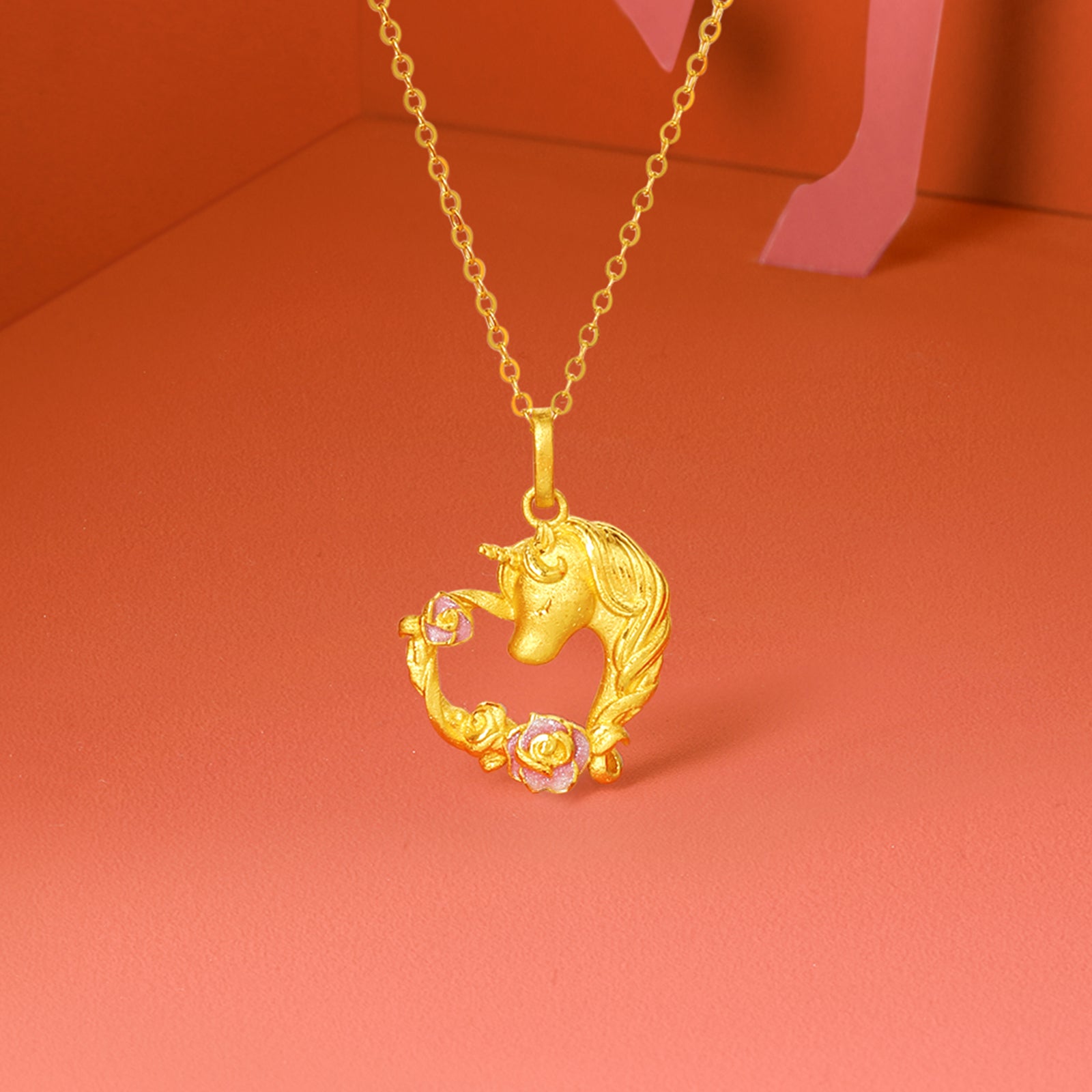 'Year of the Horse' 999.9 24K Gold Pendant Horse Heart 3.1-3.45g A0422089