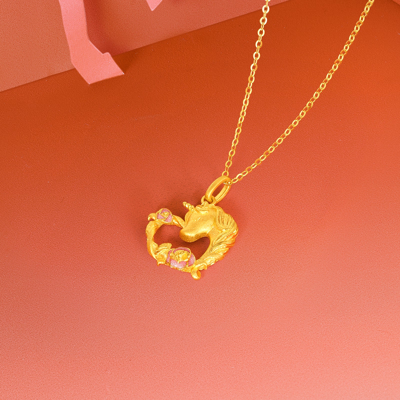 'Year of the Horse' 999.9 24K Gold Pendant Horse Heart 3.1-3.45g A0422089