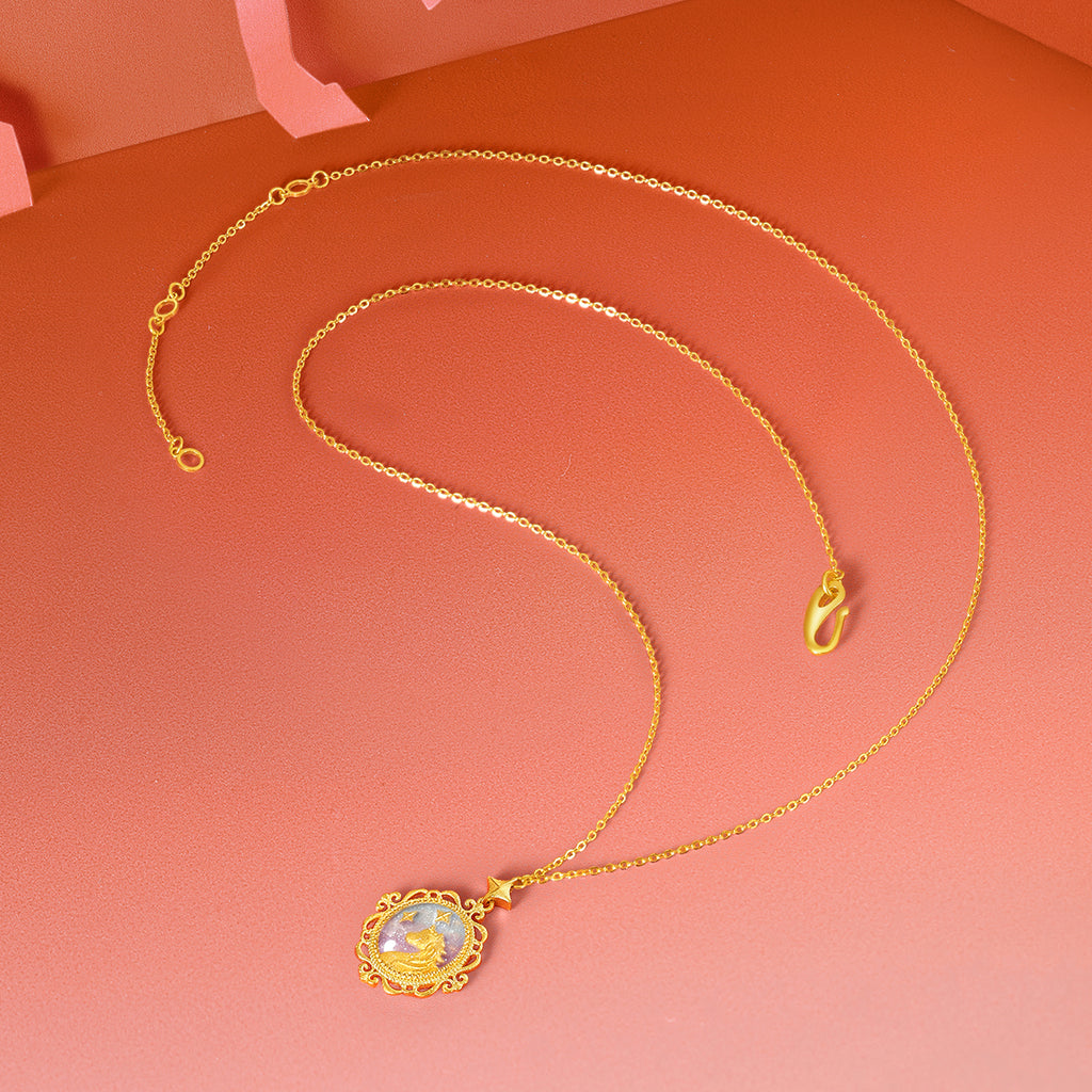 'Year of the Horse' 999.9 24K Gold Pendant Necklace Horse 4.7-5.2g 40cm-45cm A0621578