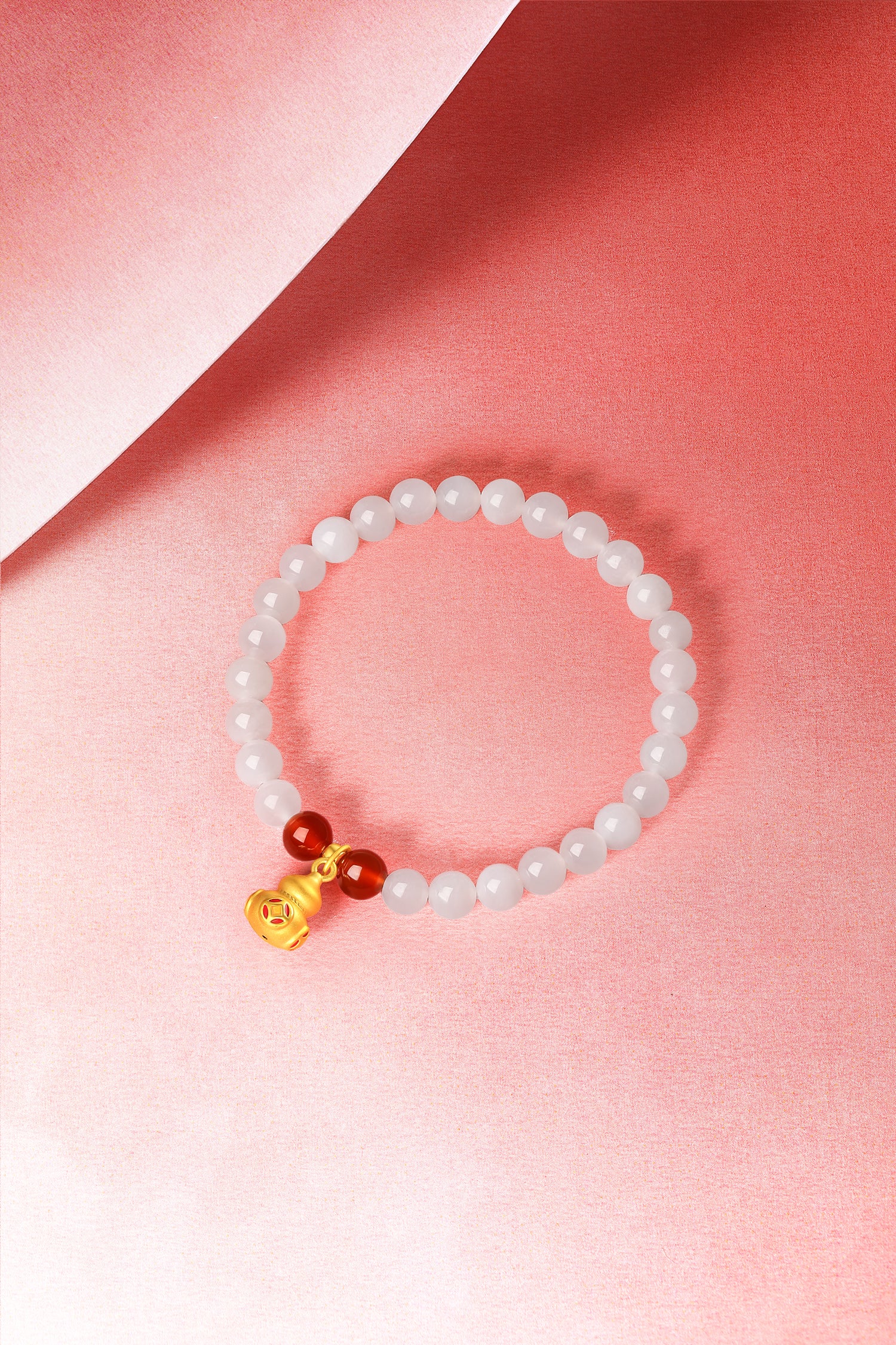 24K Gold Beaded Bracelet Hetian Jade 5.8-6.3mm Agate 0.4-0.7g Y1914713