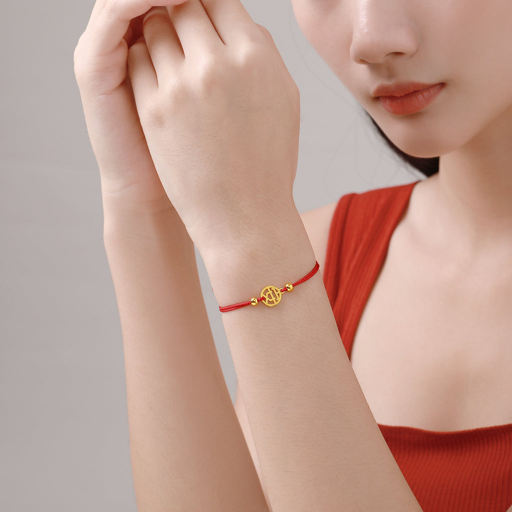 999 24K Gold String Bracelet 1.3-1.9g AB177795
