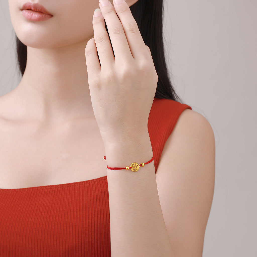 999 24K Gold String Bracelet 1.3-1.9g AB177795