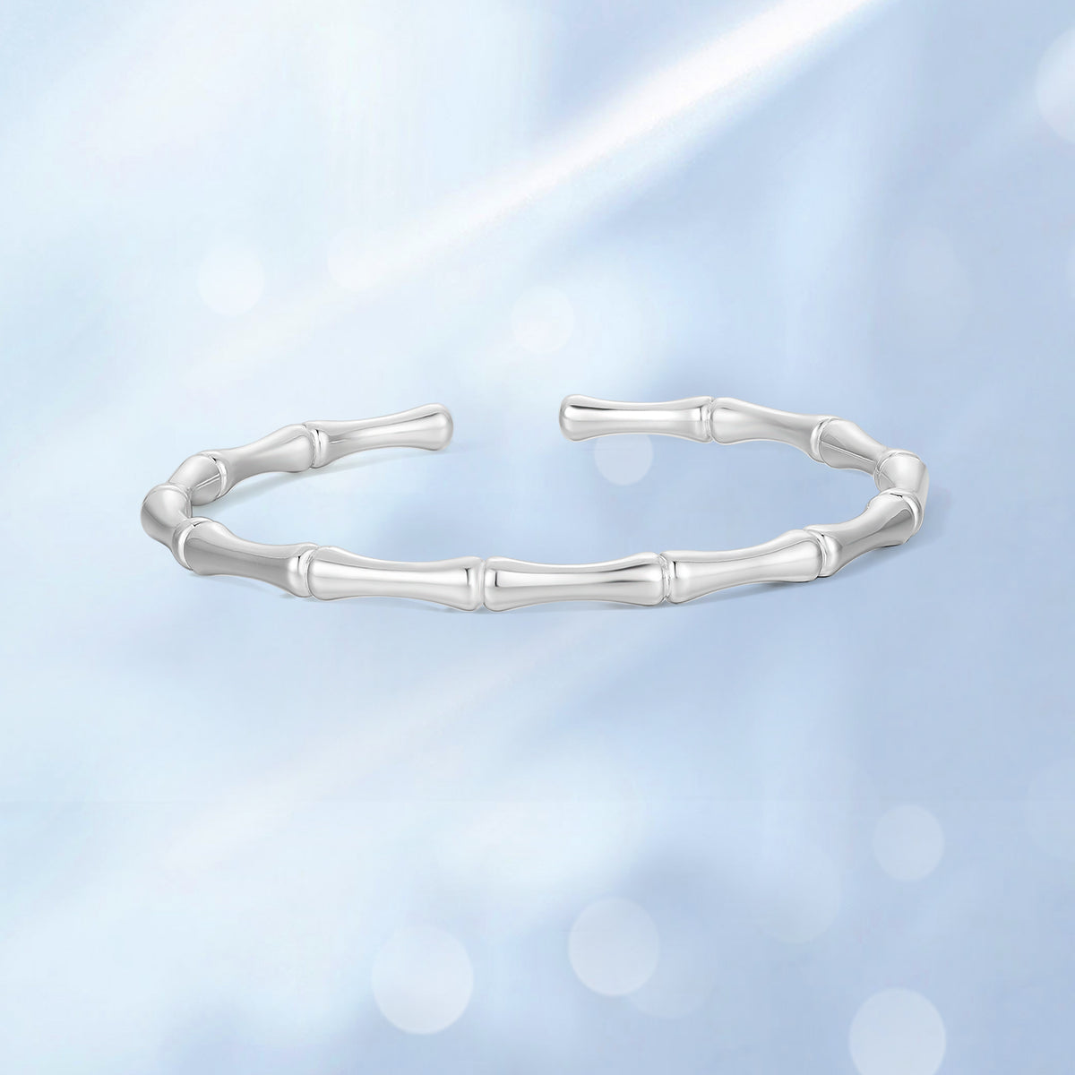 ZHOU LIU FU .999 Fine Silver Solid Adjustable Cuff Bangle Bracelet for Women, Bone-Shaped Fine Jewelry Halloween Gift for Her 2.12–2.2 in