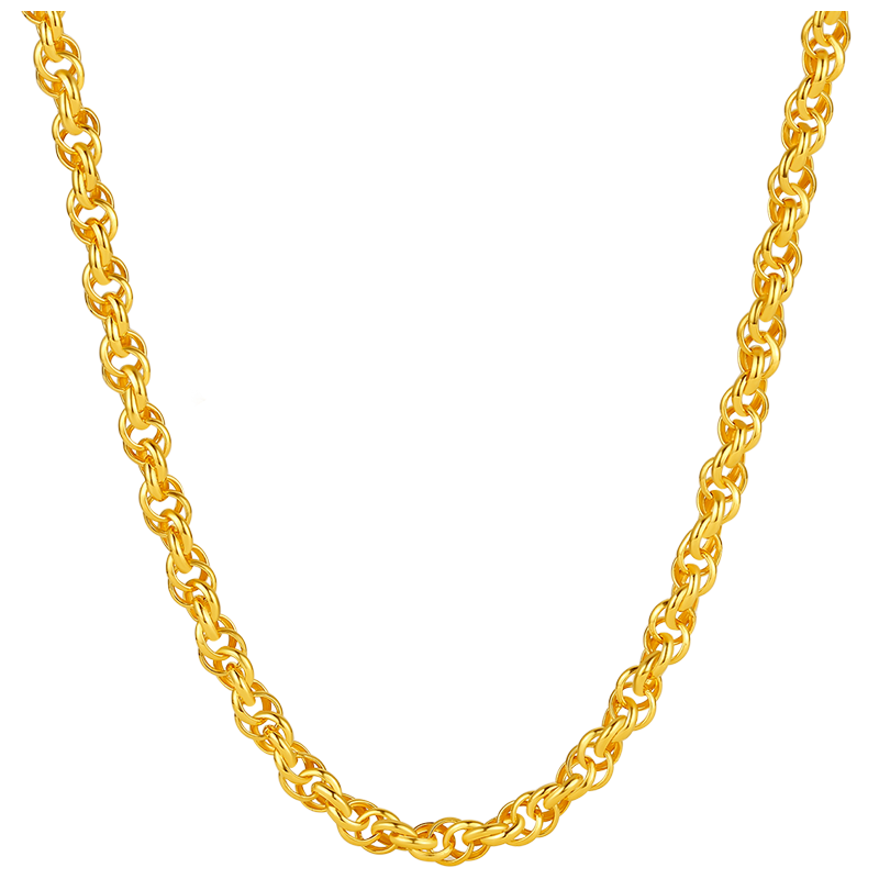 999 24K Gold Necklace 14.25-22.25g A0510913