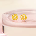 999 24K Gold Earrings Flower 1.6-2.4g A0911680