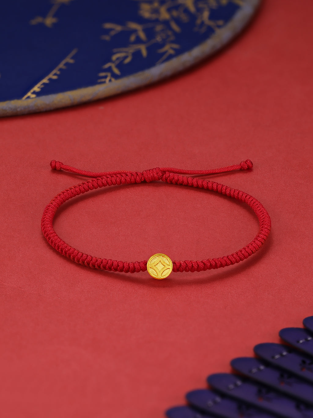 999 24K Gold String Bracelet Coin 1.19-1.59g A1711118