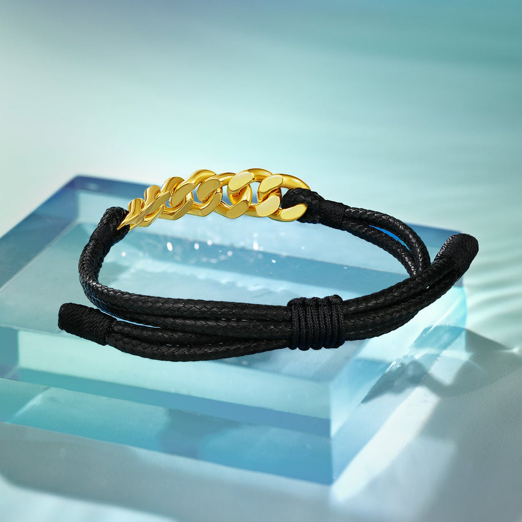 "ZHOU LIU FU X Johnny Huang" 24K Gold Bracelet  4-4.5g A1711583