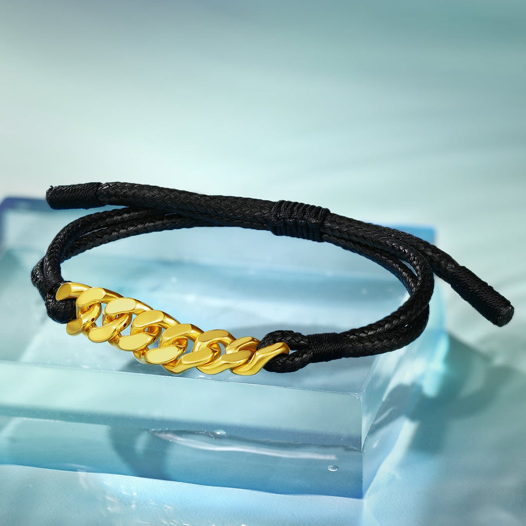 "ZHOU LIU FU X Johnny Huang" 24K Gold Bracelet  4-4.5g A1711583