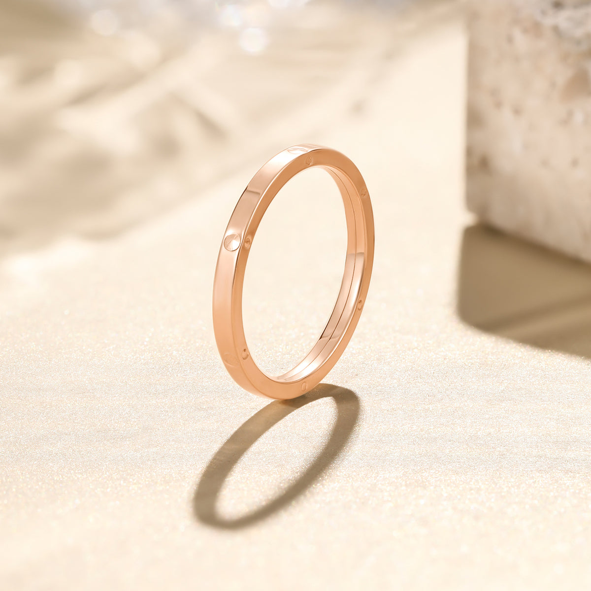 18K Rose Gold Ring 0.7-1.1g C019215