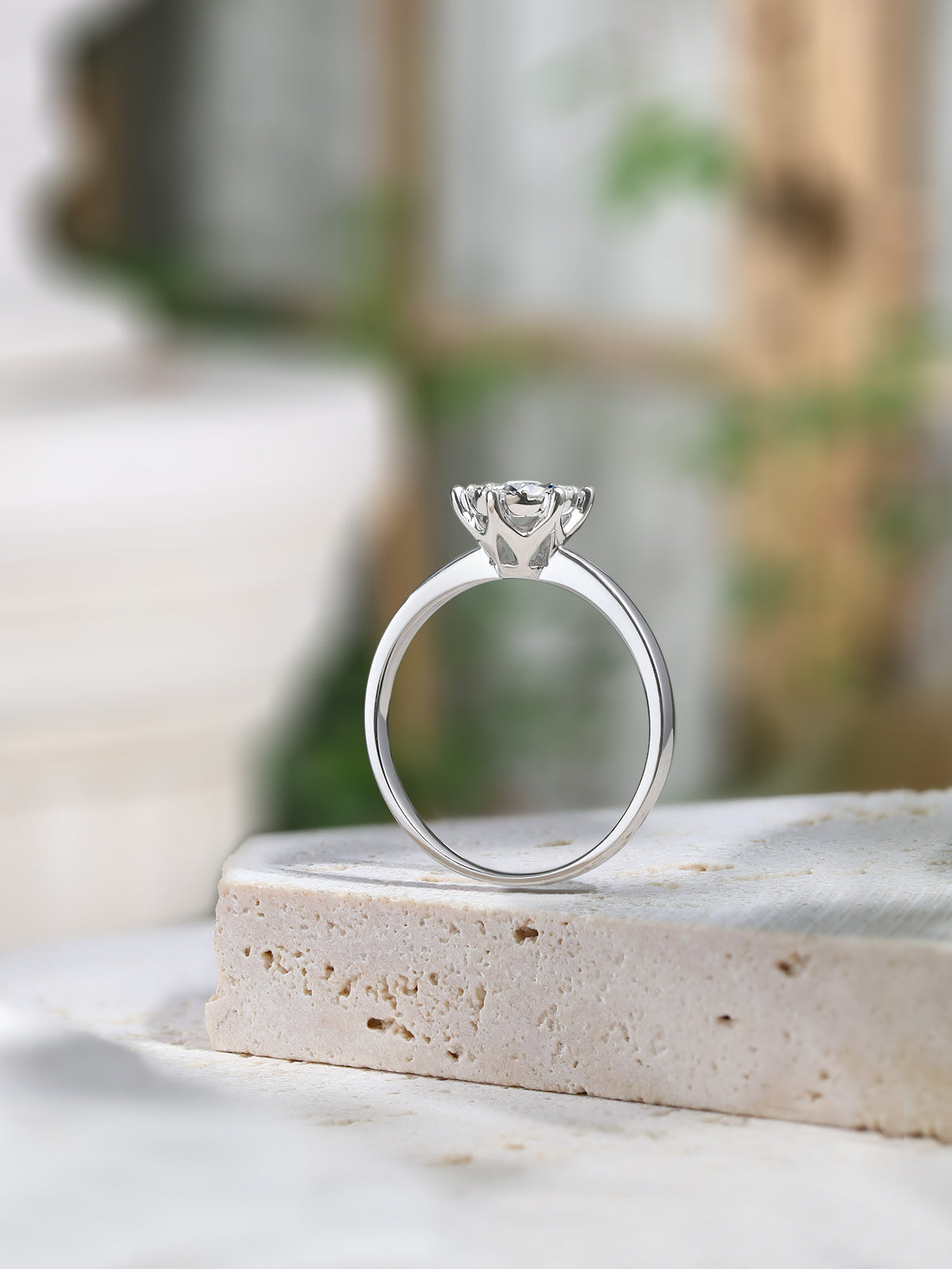 18K White Gold Ring Diamond 0.1ct 0.015ct 1.7-2.3g KGDB020959