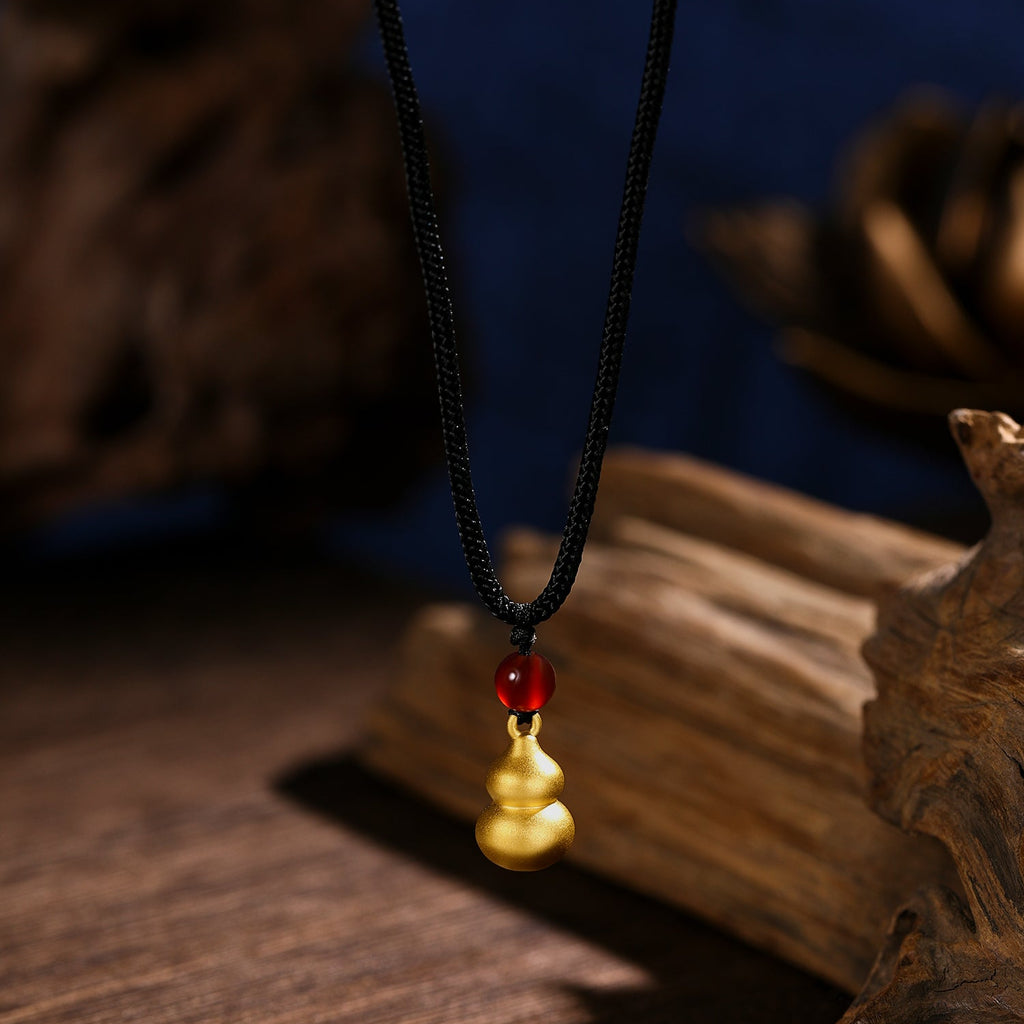 'Antiquity Gold' 999.9 24K Gold Pendant Necklace Gourd 0.5-0.8g AD047712