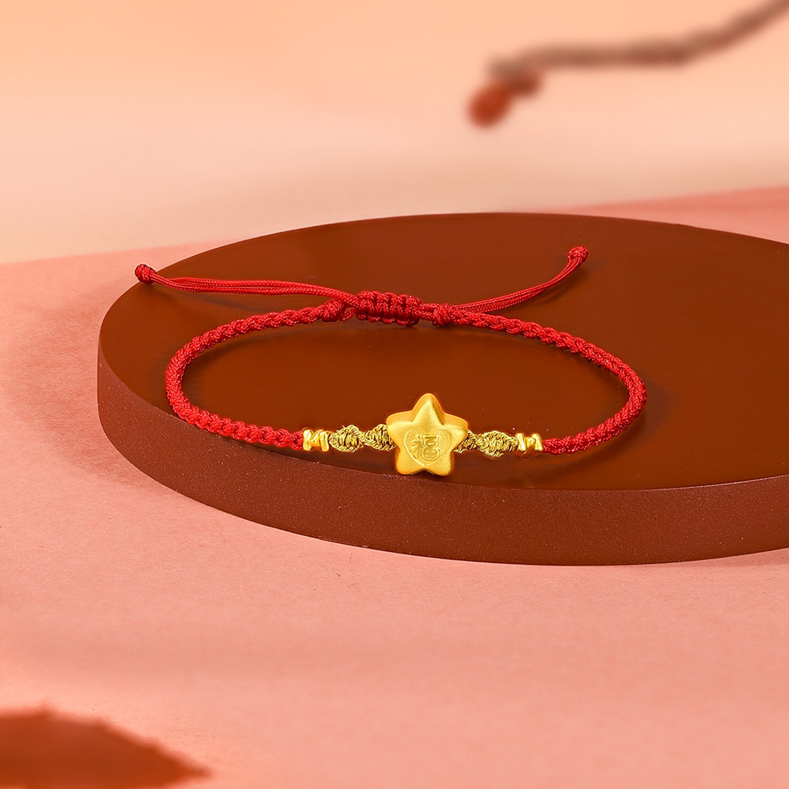 24K Gold Bracelet 0.8-1.1g Fu 福 A1712697