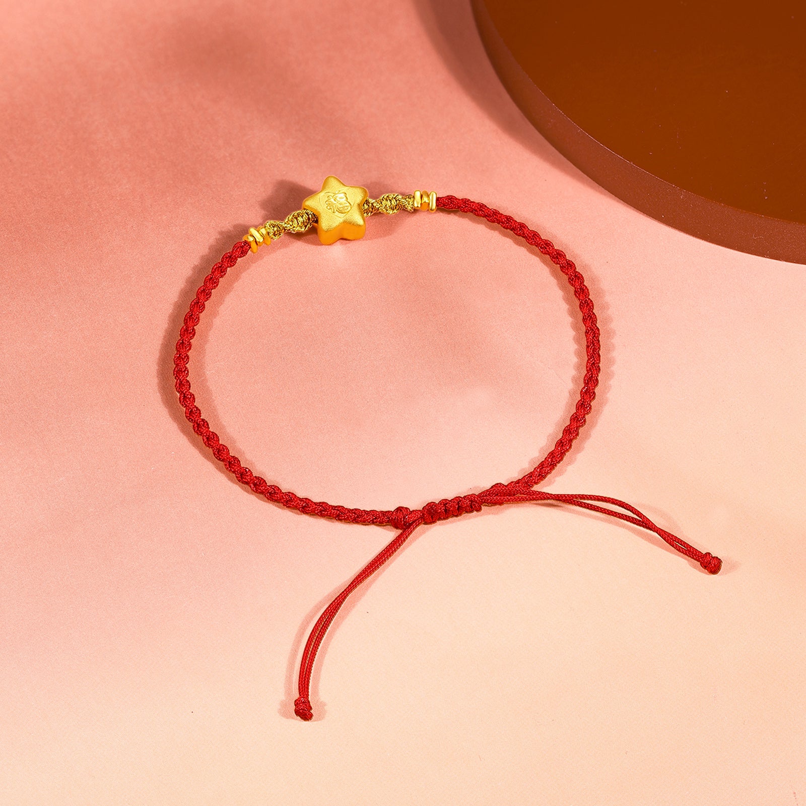 24K Gold Bracelet 0.8-1.1g Fu 福 A1712697