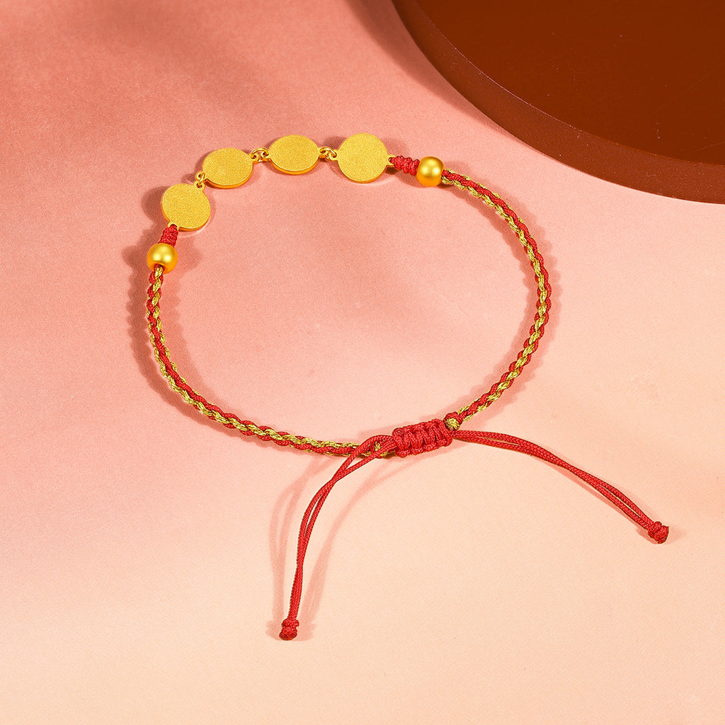 24K Gold Bracelet 1.65-1.95g Pinganxile 平安喜樂 A1712696