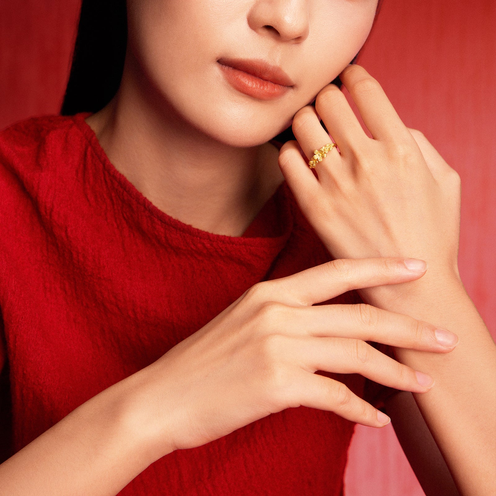 「公主婚嫁」24K 黃金戒指花 2.81-3.41克 A0122057