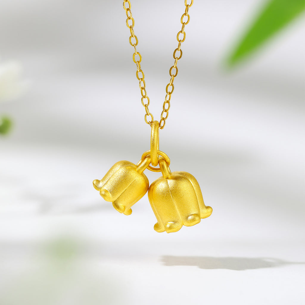 24K Gold Pendant Flower 1-1.3g A0411316